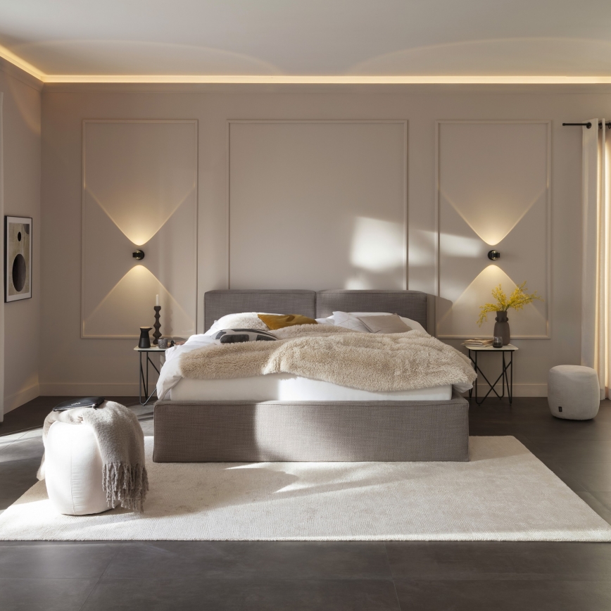 Schöner Wohnen 19331-18 - Aplique de parede LED CHIA 2xLED/2W/230V preto