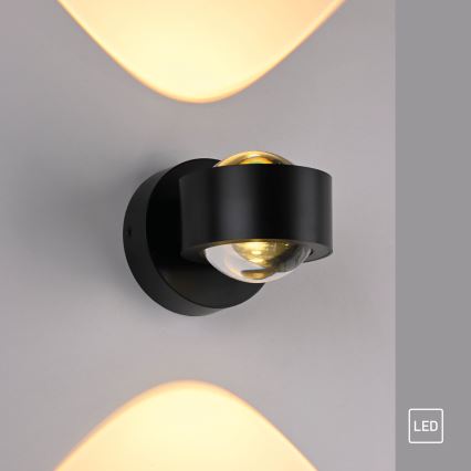 Schöner Wohnen 19331-18 - Aplique de parede LED CHIA 2xLED/2W/230V preto