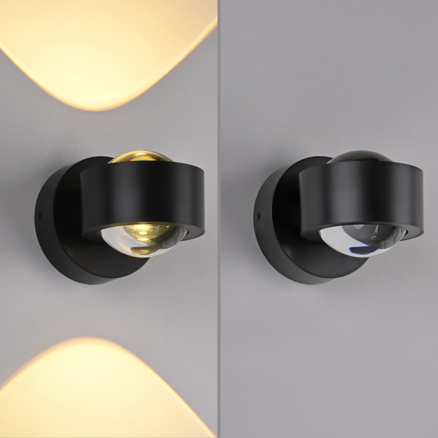 Schöner Wohnen 19331-18 - Aplique de parede LED CHIA 2xLED/2W/230V preto