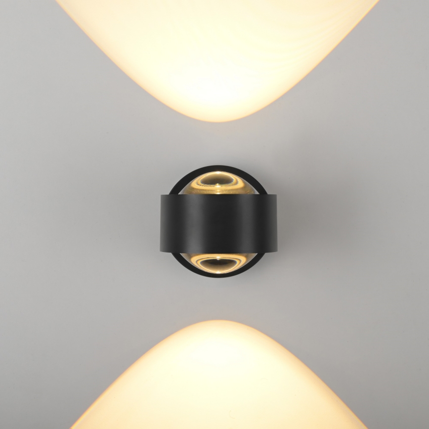 Schöner Wohnen 19331-18 - Aplique de parede LED CHIA 2xLED/2W/230V preto