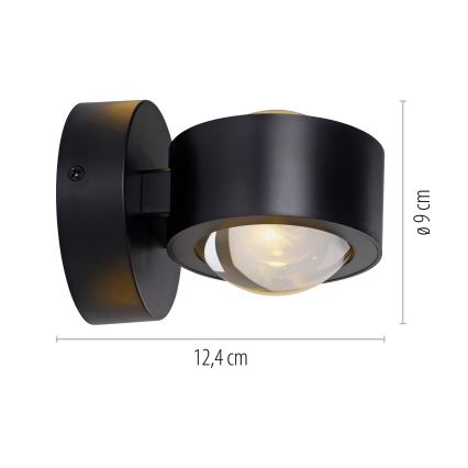 Schöner Wohnen 19331-18 - Aplique de parede LED CHIA 2xLED/2W/230V preto