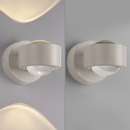 Schöner Wohnen 19331-39 - Aplique de parede LED CHIA 2xLED/2W/230V cinzento