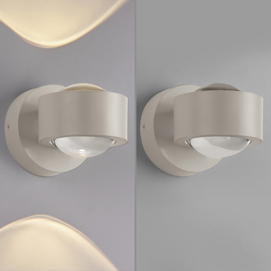 Schöner Wohnen 19331-39 - Aplique de parede LED CHIA 2xLED/2W/230V cinzento