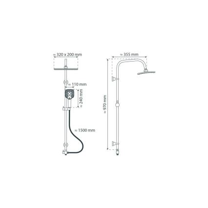 Schütte 60660 - Conjunto de duche MALLORCA cromo brilhante