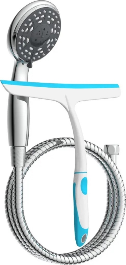 Schütte 64197 - Conjunto de duche cromado brilhante + rodo para vidro