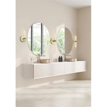 Searchlight - Aplique de parede LED regulável para casa de banho ABERDEEN LED/7W/230V IP44 latão