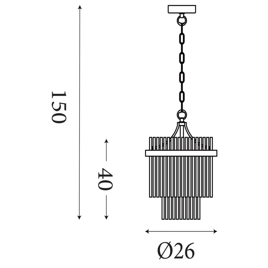 Searchlight - Lustre suspenso por corrente LARA 1xE27/60W/230V