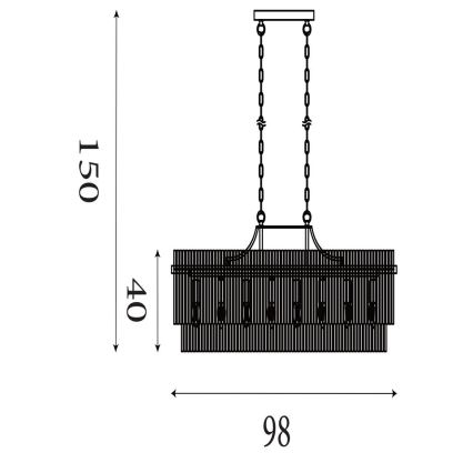 Searchlight - Lustre com corrente LARA 8xE14/60W/230V