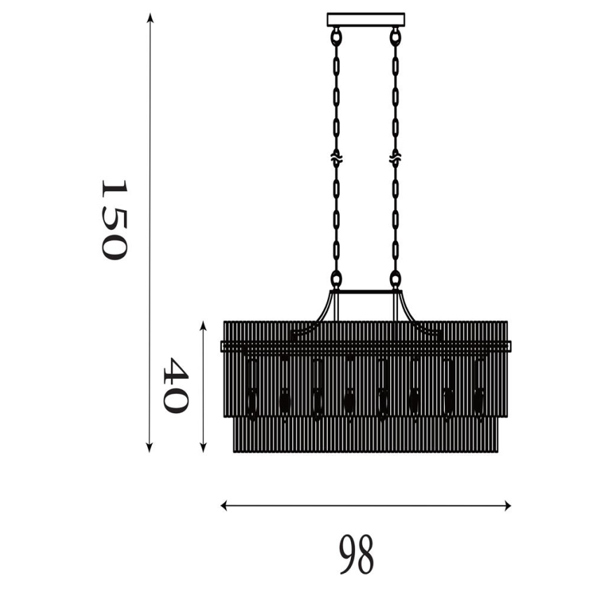 Searchlight - Lustre com corrente LARA 8xE14/60W/230V