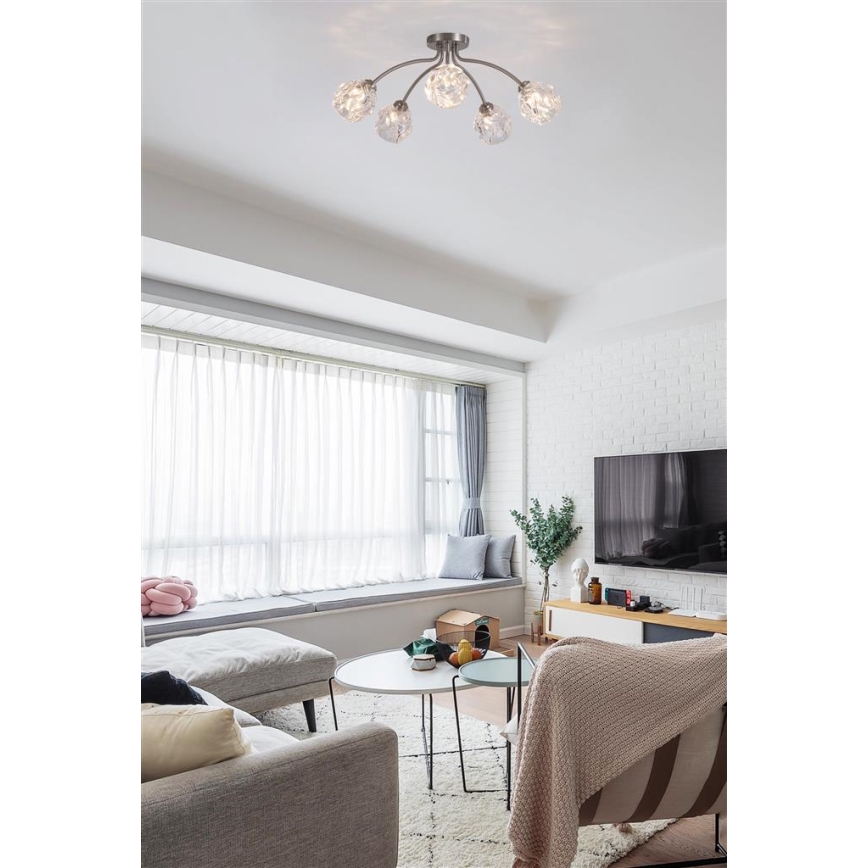 Searchlight - Lustre de tecto ASTRAL 5xG9/33W/230V cromado mate