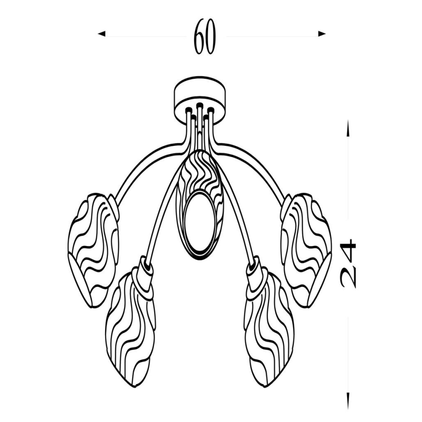 Searchlight - Lustre de tecto ASTRAL 5xG9/33W/230V cromado mate