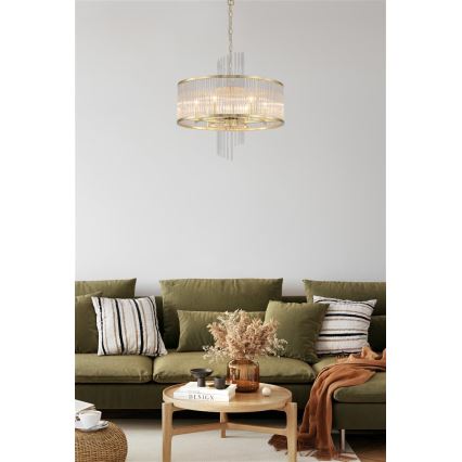 Searchlight - Lustre suspenso com corrente LARA 6xE14/60W/230V