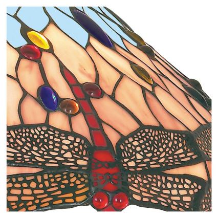 Searchlight 1283-16 - Candeeiro Tiffany com corrente LIBÉLULA 1xE27/60W/230V