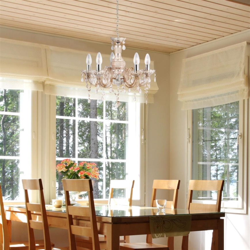 Searchlight - Candelabro numa corrente MARIE 5xE14/40W/230V