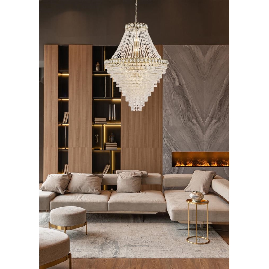 Searchlight - Lustre com corrente LOUIS PHILLIPE 28xE14/60W/230V