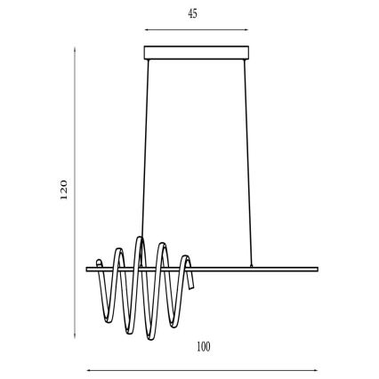 Searchlight - Lustre LED dimerizável suspenso por cabo SWORD LED/40W/230V 3000K