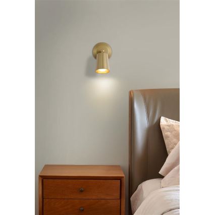Searchlight - LED Aplique de parede recarregável e dimerizável CONE LED/1,5W/5V dourado