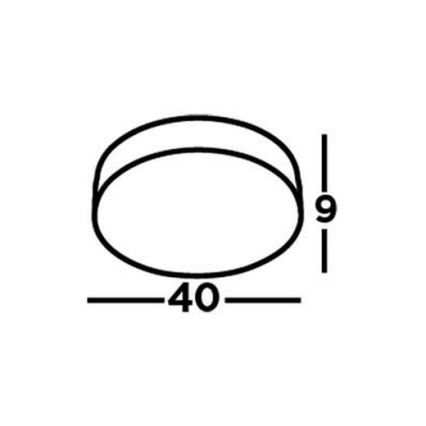 Searchlight - Iluminação de teto LED FLUSH LED/24W/230V diâmetro 40 cm cromado