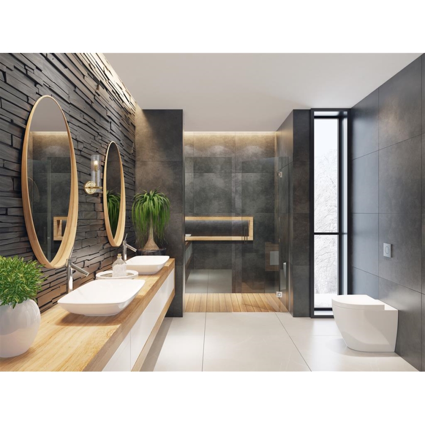 Searchlight - Iluminação de parede para casa de banho SCOPE 1xG9/7W/230V IP44 latão