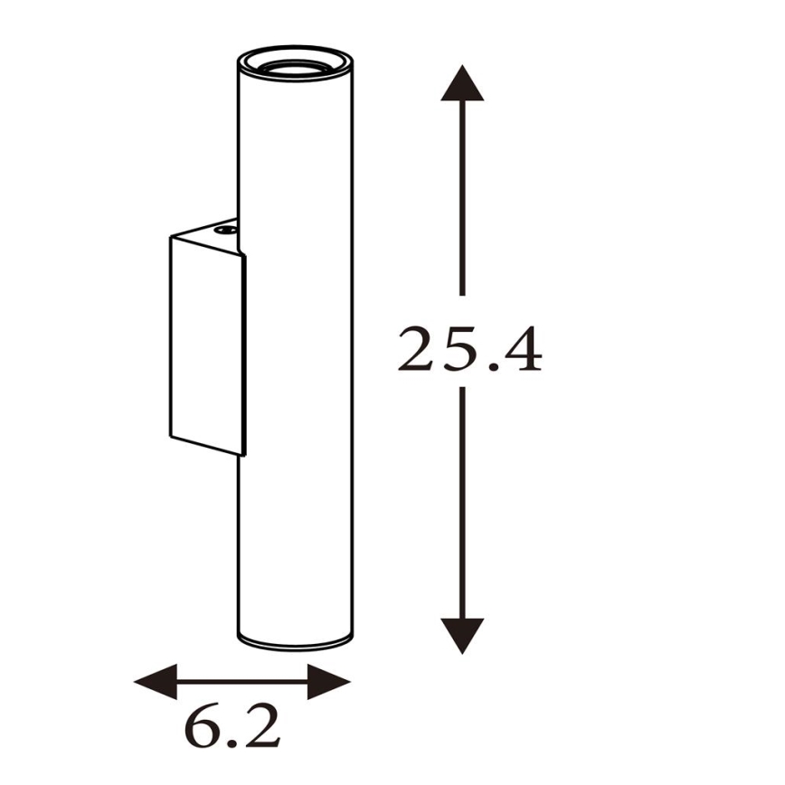 Searchlight - Aplique de parede BEACON 2xGU10/10W/230V dourado