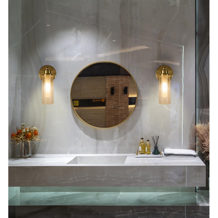 Searchlight - Aplique de parede IMPERIAL 1xG9/7W/230V, acabamento em latão