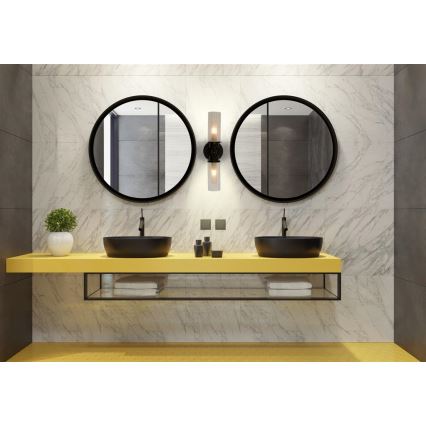 Searchlight - Aplique de parede IMPERIAL 2xG9/33W/230V preto