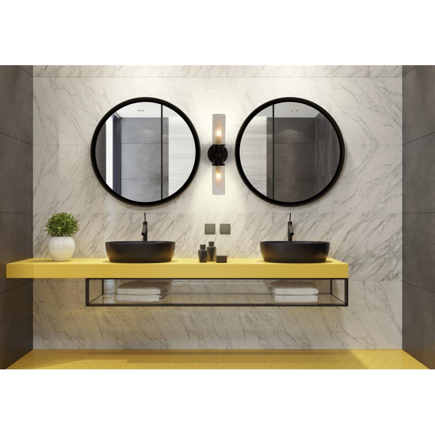 Searchlight - Aplique de parede IMPERIAL 2xG9/33W/230V preto