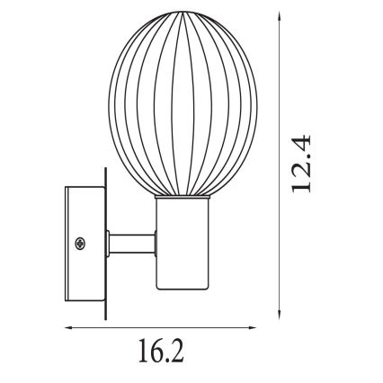 Searchlight - Aplique de parede LUMINSPHERE 1xG9/7W/230V preto