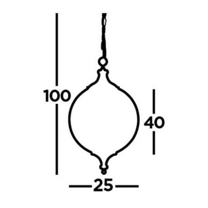 Searchlight - Candeeiro suspenso VULCAN 1xE27/60W/230V