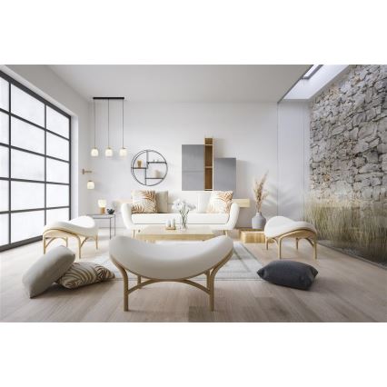 Searchlight - Candeeiro suspenso ELLA 3xE14/7W/230V faia