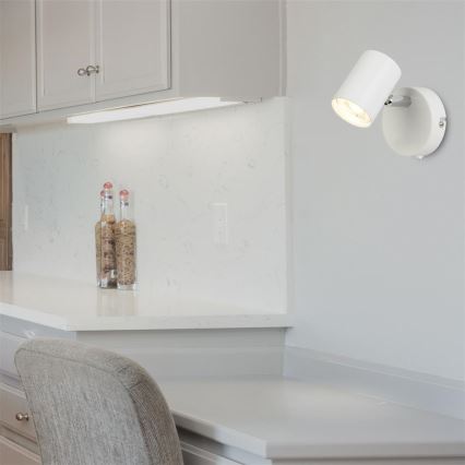 Searchlight - Aplique de parede direcional com spot LED ROLLO LED/4W/230V branco
