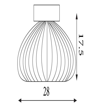 Searchlight - Candeeiro de teto CELESTIAL 1xE27/60W/230V Ø 28 cm