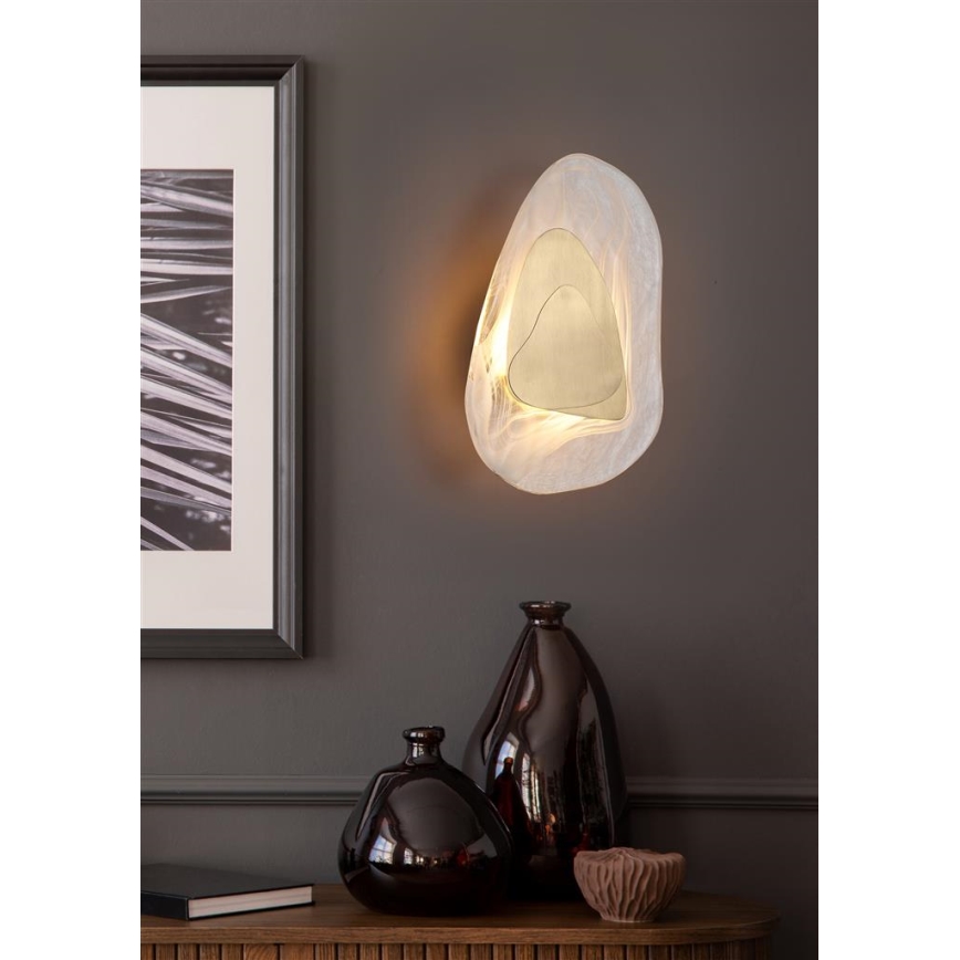 Searchlight - Aplique de Parede LED DESTINY LED/8W/230V latão