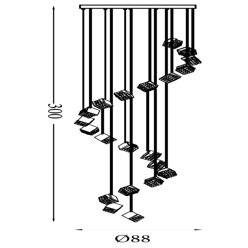 Searchlight - Candeeiro de teto LED regulável CUBOID LED/10,25W/230V 3000K