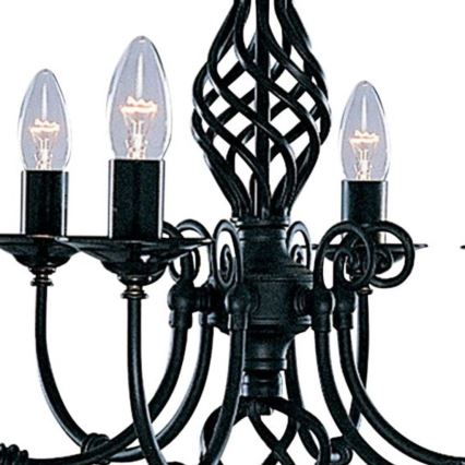 Searchlight - Candeeiro suspenso ZANZIBAR 6xE14/60W/230V preto