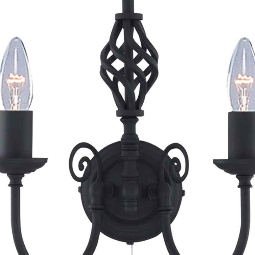 Searchlight - Iluminação de parede ZANZIBAR 2xE14/60W/230V preto