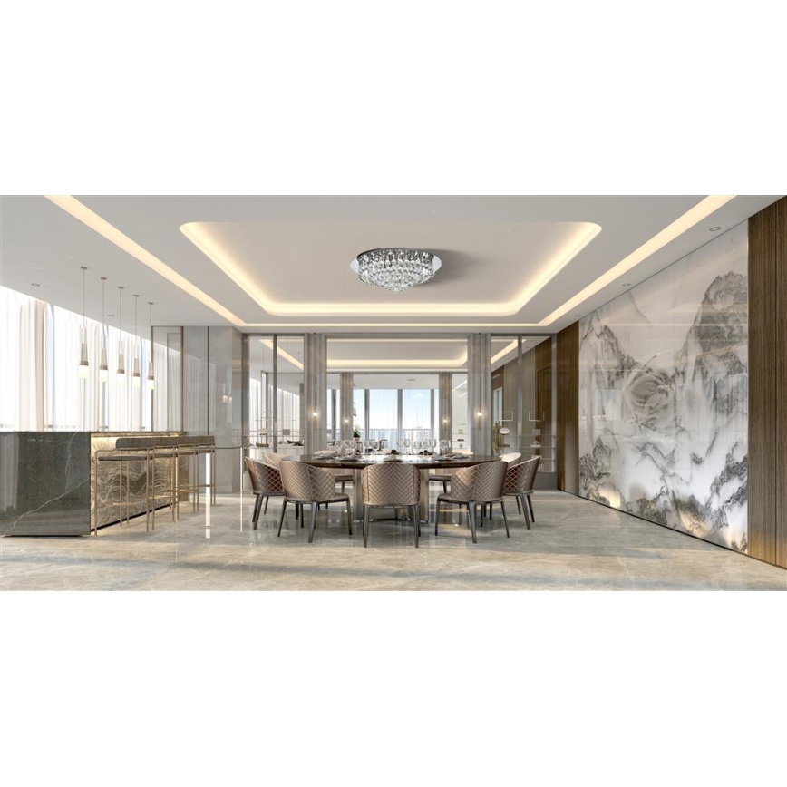 Searchlight - Luminária de teto HANNA 8xG9/33W/230V