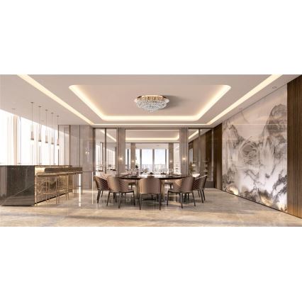 Searchlight - Luminária de teto HANNA 8xG9/33W/230V