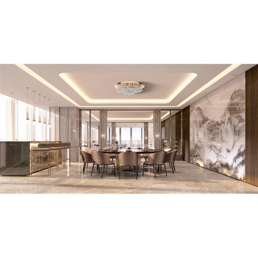 Searchlight - Luminária de teto HANNA 8xG9/33W/230V