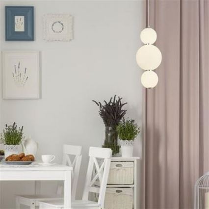 Searchlight - Candelabro suspenso LED SNOWBALL LED/18W/230V