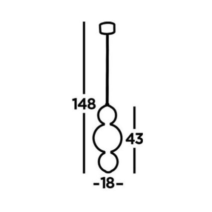 Searchlight - Candelabro suspenso LED SNOWBALL LED/18W/230V