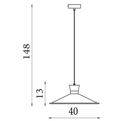 Searchlight - Lustre suspenso por cabo BALHAM 1xE27/60W/230V