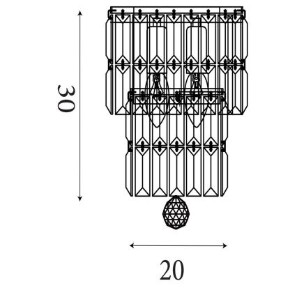 Searchlight - Aplique de parede para casa de banho EMPIRE 2xE14/7W/230V IP44
