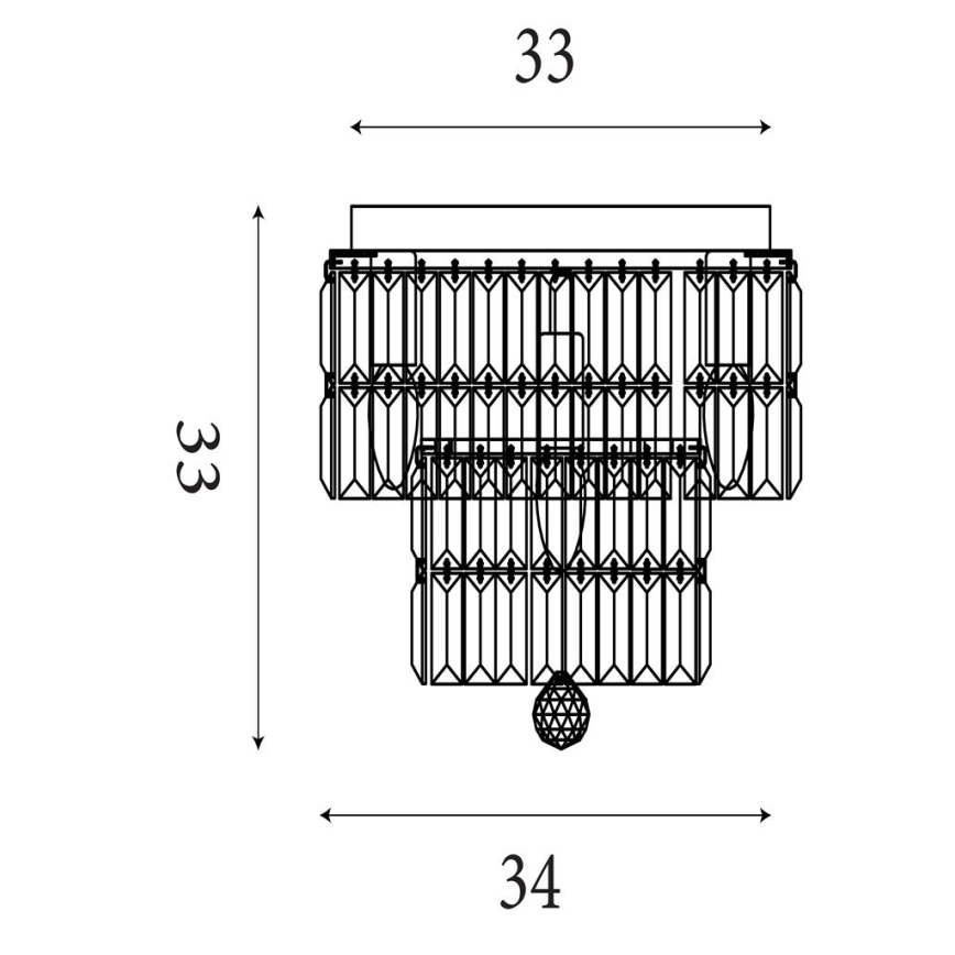 Searchlight - Candeeiro de teto para casa de banho EMPIRE 4xE14/60W/230V IP44