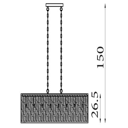 Searchlight - Lustre suspenso por corrente BIJOU 8xE14/40W/230V