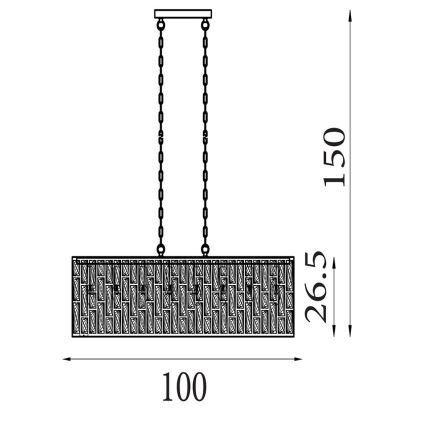 Searchlight - Lustre com corrente BIJOU 8xE14/40W/230V