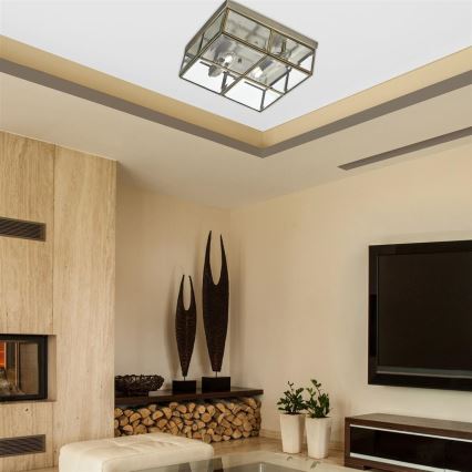 Searchlight - Luz de teto FLUSH 2xE14/40W/230V bronze