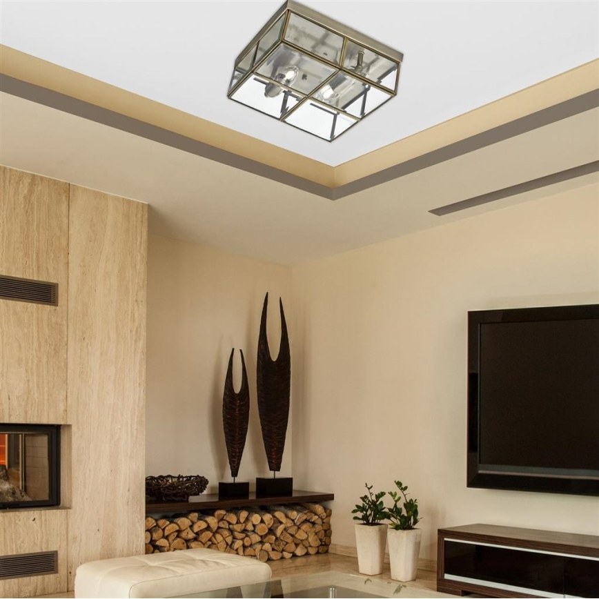 Searchlight - Luz de teto FLUSH 2xE14/40W/230V bronze