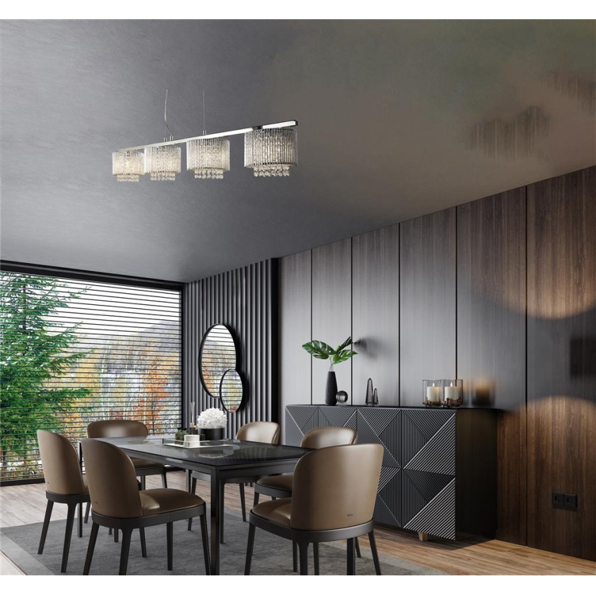 Searchlight - Candelabro suspenso ELISE 4xG9/33W/230V