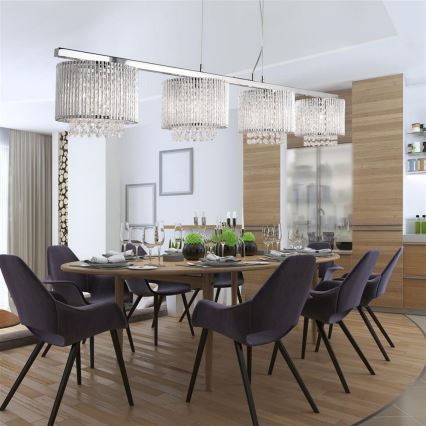 Searchlight - Candelabro suspenso ELISE 4xG9/33W/230V